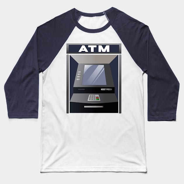 ATM Costume for Halloween Baseball T-Shirt by Sticker Steve